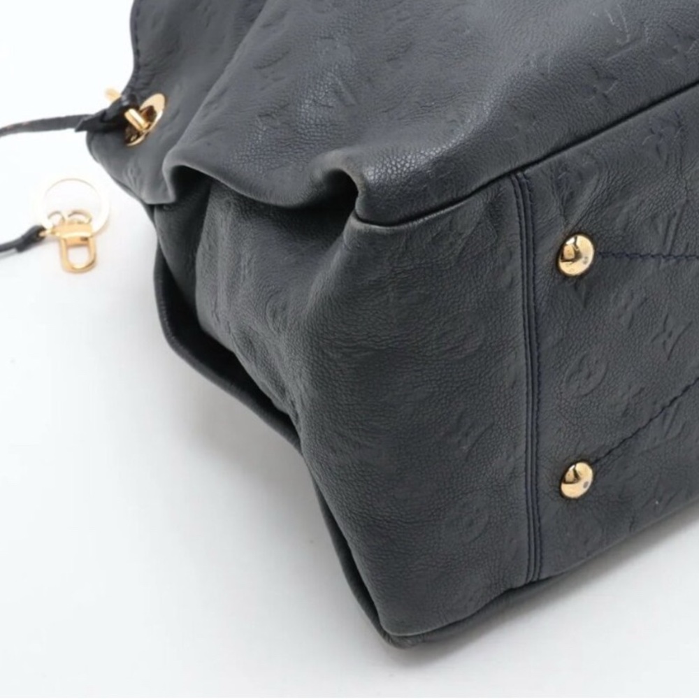 Louis Vuitton Navy Empreinte Embossed Monogram Shoulder Bag with Gold Hardware - Picture 6 of 11
